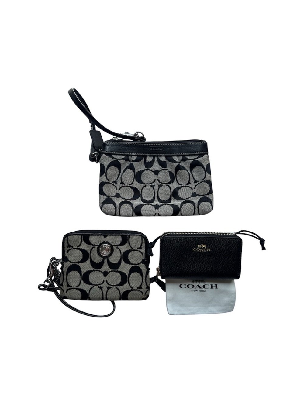 Coach Signature Bundle | Wristlet, Coin Purse & Zip Wallet